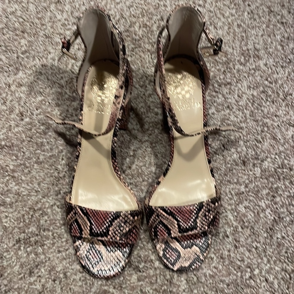 Vince Camuto Winderly snake print leather heels